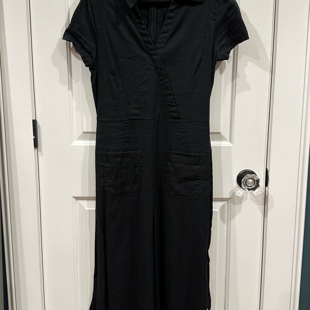 Anthropologie Maeve Black Cropped Jumpsuit
